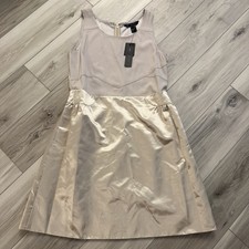 NWT 458 Marc by Marc Jacobs Cotton Silk Dress Sleeveless Pockets 10 Oatmeal
