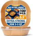 Air Fryer Liners Disposable for 3Qt / 4Qt / 5Qt, 100PCS 6.5 Inch Square