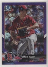 2018 Bowman Chrome Prospects Purple Shimmer Refractor 581/655 Dakota Hudson 1z4