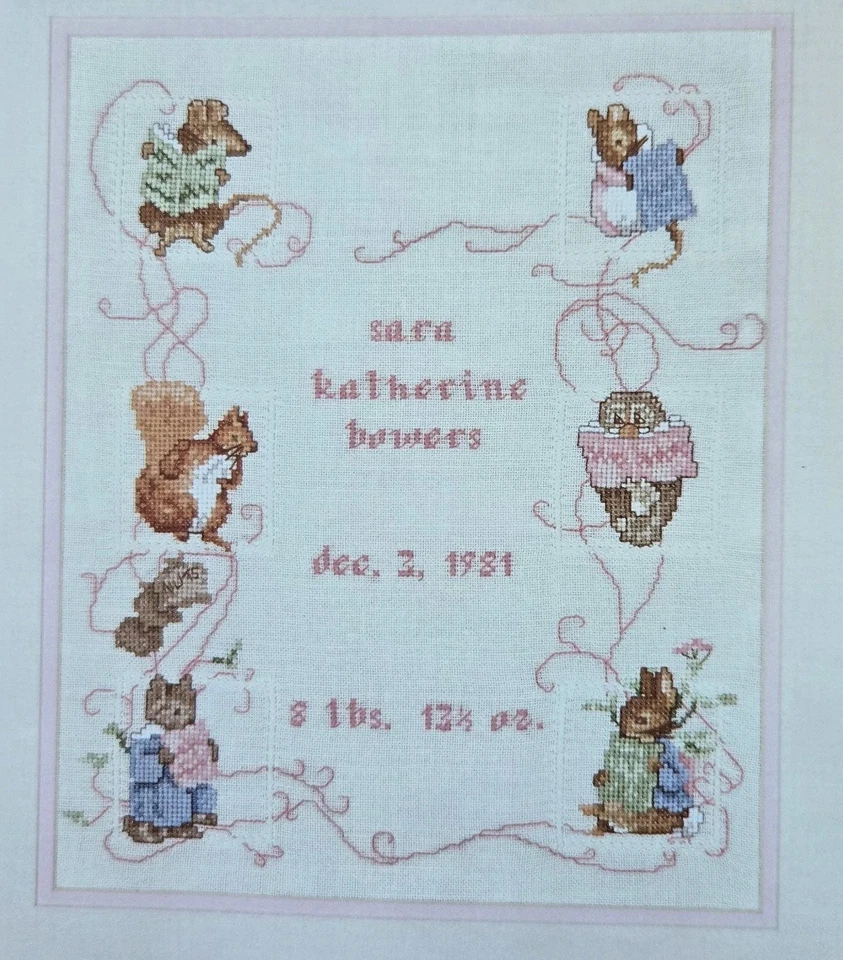 Beatrix Potter Birth Sampler II Cross Stitch Pattern 551 - Image 2 of 3
