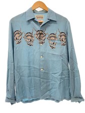 Camisa Manga Larga WACKO MARIA L Rayón AZUL