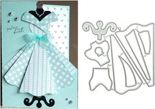 Dress Metal Die Cuts, Cutting Dies for Card Making Clearance,  Embossing Dies