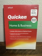 New Intuit Quicken Home  Business 2012 Windows 32-64 Bit CD-ROM With Slipcover