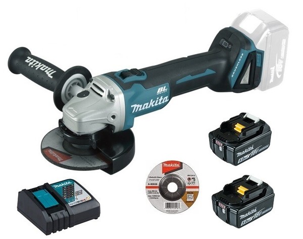 Makita DGA504Z Akku-Winkelschleifer 18V DGA504Z Aktion + 2X Akku 5Ah + LadegeräT-image