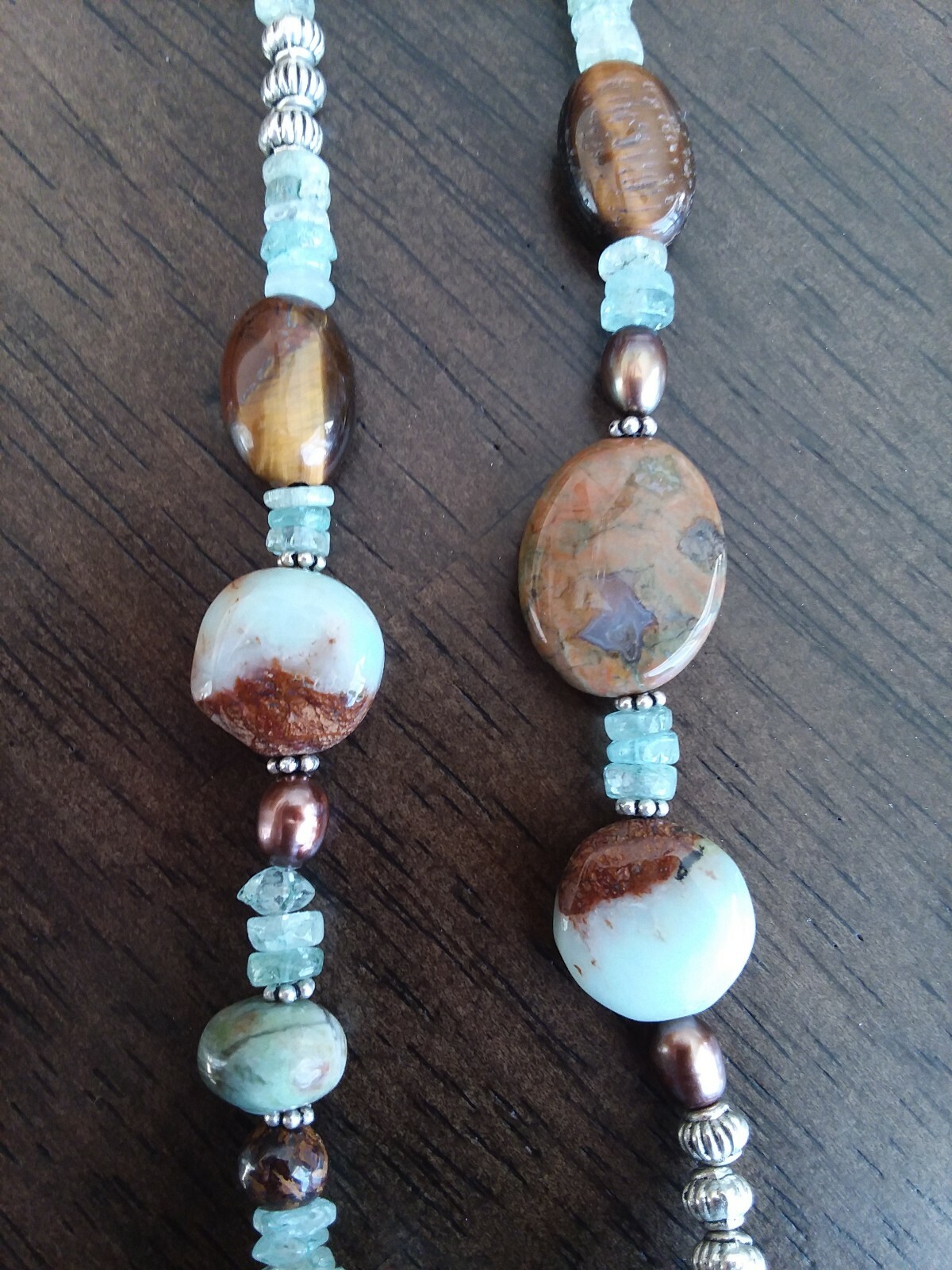 Fine Artisan Silver Gemstone Statement Necklace &… - image 6