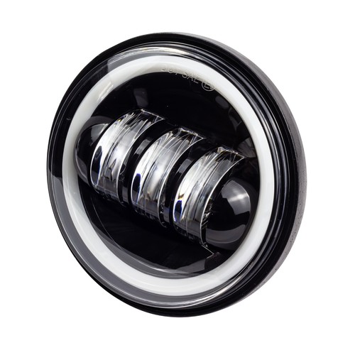 Eagle Lights 7" Black Gen 2 LED Headlight Spot Light Kit & Ring Harley Touring - Picture 12 of 16