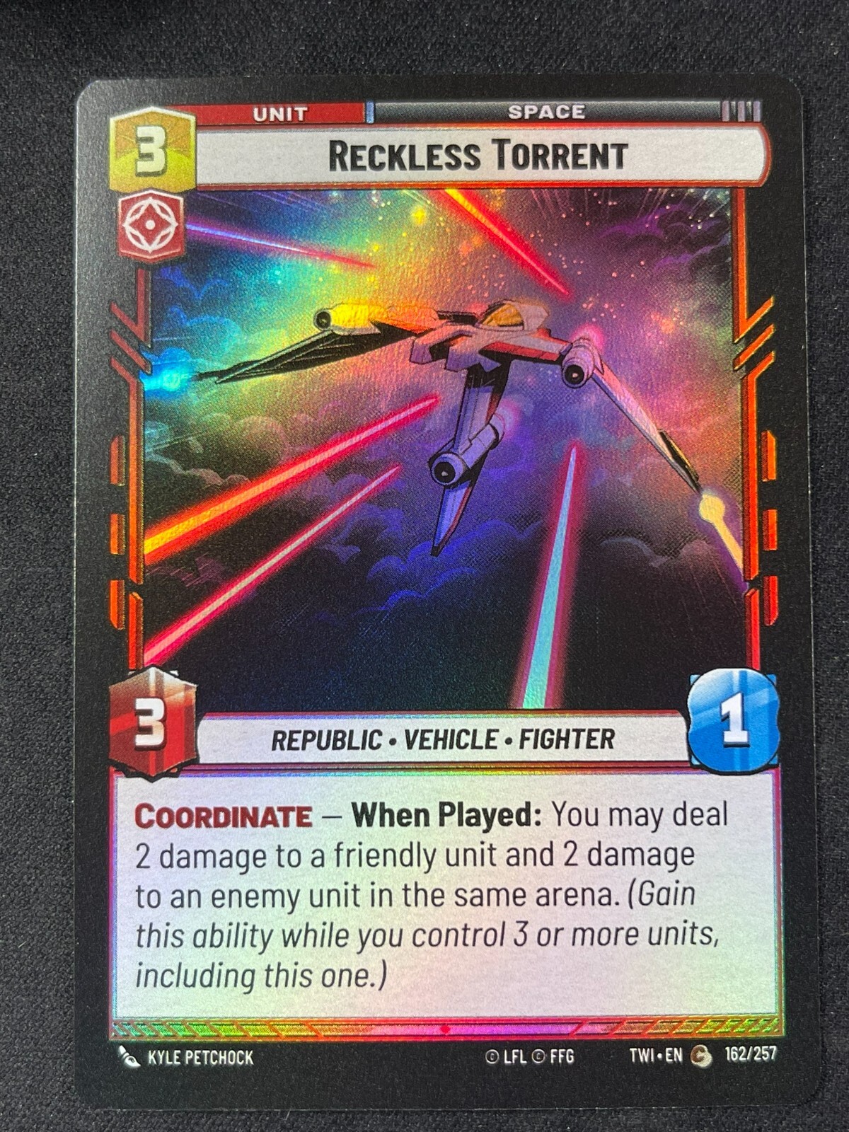 Star Wars Unlimited, Twilight of the Republic - Reckless Torrent Foil