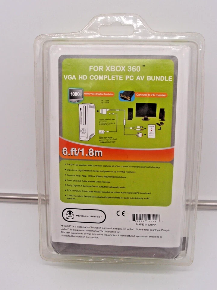 Penguin United VGA HD Complete PC AV Bundle For Xbox 360 (TUB 2) - Image 2 of 2