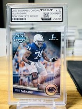 2023 Bowman U Chrome Olu Fashanu Rookie GMG Graded 10 Gem Mint 💎 Jets RC