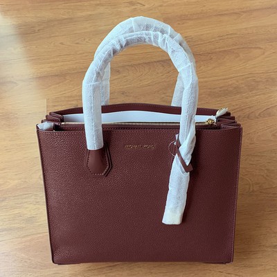 michael michael kors mercer accordion pebble leather tote