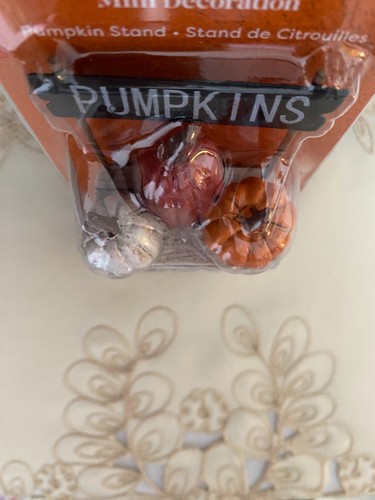 ASHLAND HALLOWEEN MINIATURES PUMPKIN STAND ~ NEW IN PKG FALL THANKSGIVING - Picture 6 of 6