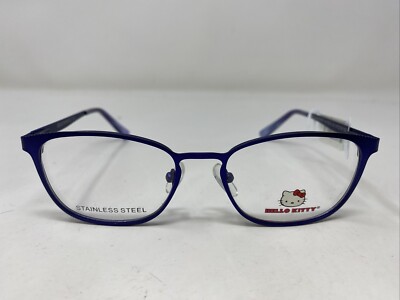 Hello Kitty HK 353-3 47-16-130 Deep Navy Blue Full Rim Eyeglasses Frame &W37