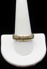 Sterling Silver Simple Lined Band Ring SZ 12.0 FMA228