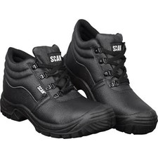 Image of Scan Mens Dual Density Chukka Safety Boots Black Size 6