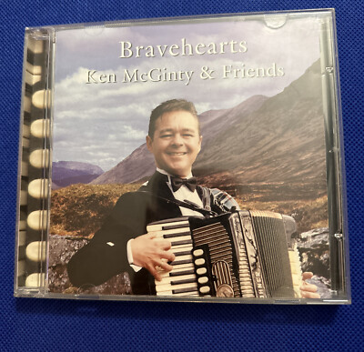 KEN McGINTY And Friends Bravehearts SCOTTISH FOLK Accordion Music CD