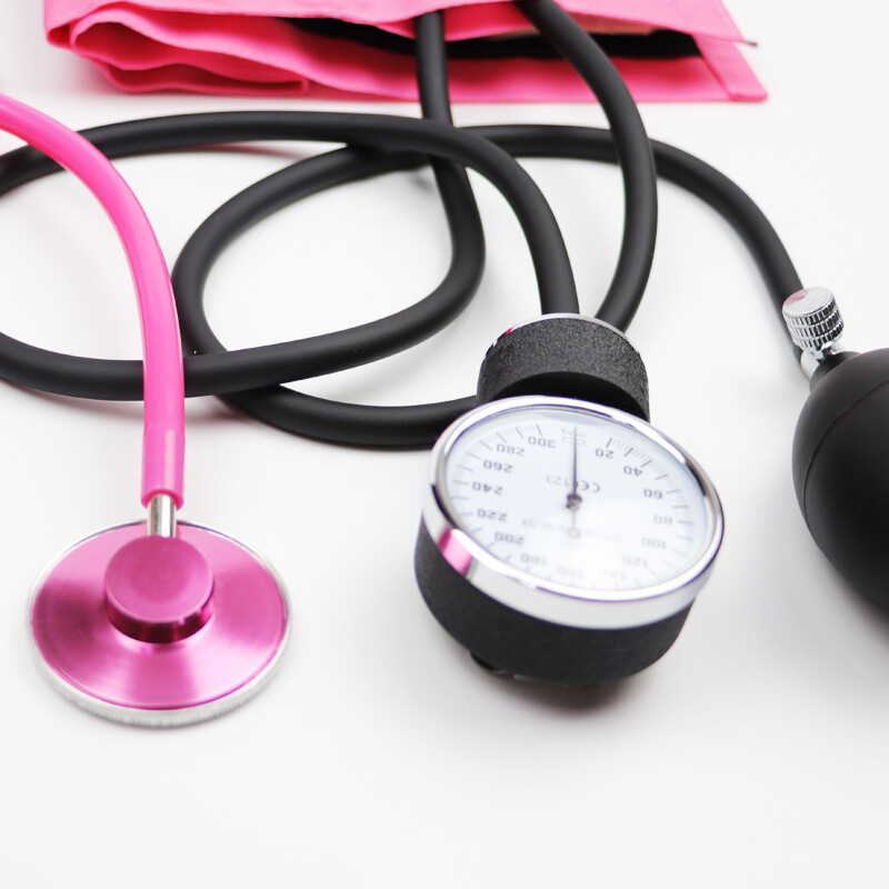 Tensiomètre couleur rose BP brassard stéthoscope bras sphygmomanomètre