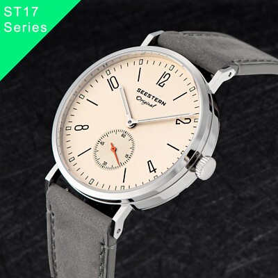 SEESTERN Small Seconds, Seagull ST17, Champagne, Sapphire Display Automatic 1963