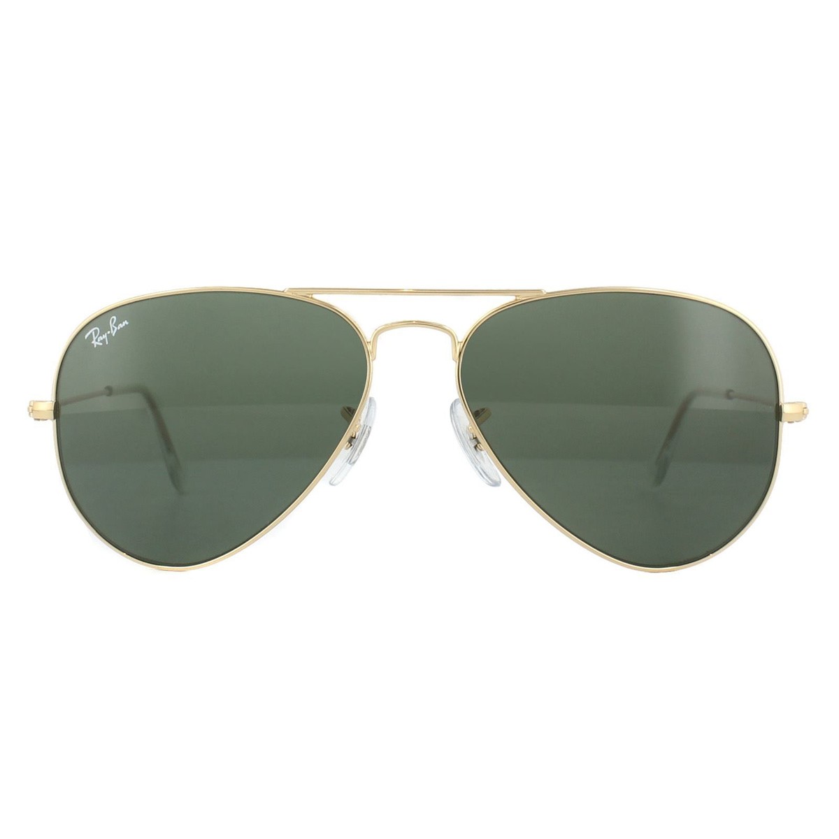 Ray-Ban Sunglasses Aviator 3025 W3234 Gold Green G-15 Small 55mm