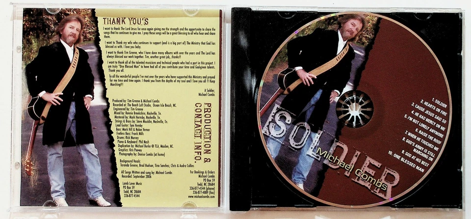 Michael Combs Soldier Gospel Christian CD Foto 2 de 3