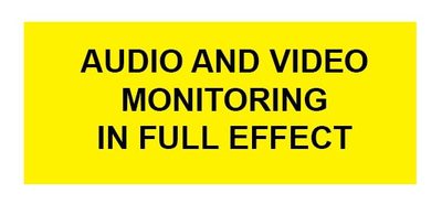 New 1 Pair AUDIO AND VIDEO MONITORING IN EFFECT DECALS (2 pk) DO YOU RECORD p251