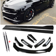 Front Bumper Lip Spoiler Splitter For Chevrolet Camaro Lt Ss Rs Glossy Black