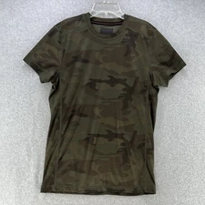 Abercrombie & Fitch Mens T Shirt Small S Camo Green Active Camisa Workout Gym