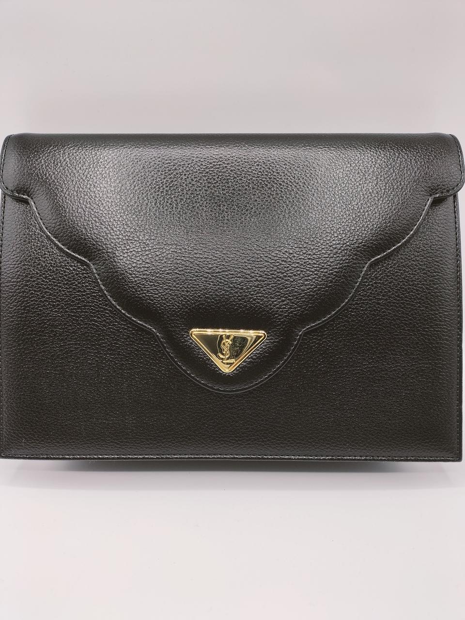 Borsa pochette Yves Saint Laurent s borsa borsetta pelle nero oro ferramenta