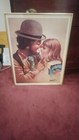 Vintage Print Signed By CHUCK OBERSTEIN Clown with Girl  24" X 18” Signed Framed — photo 8