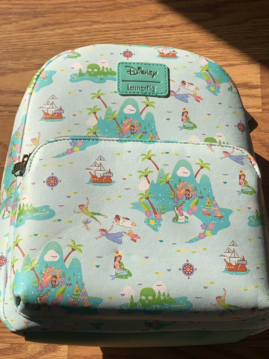 New Loungefly Mint Green Disney Peter Pan Island Mini Backpack Loungefly Disney Peter Pan Cast Painting Mini | Mercari main image 4