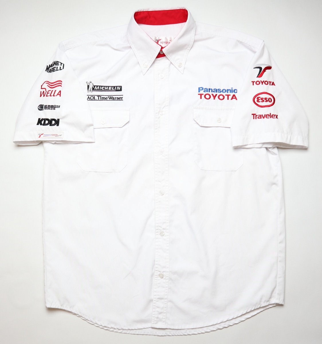 PANASONIC TOYOTA RACING F1 TEAM 2002 PIT CREW BUTTON UP T SHIRT