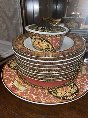 Versace Rosenthal Medusa Red 38 Piece dishware set | eBay