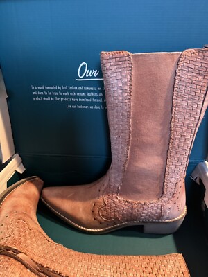 Roan by Bed Stu Acorn Pecan Woven, Hidden Grove BootWestern