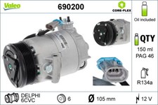 VALEO Kompressor Klimaanlage Klimakompressor für Opel Astra H L48 L35 L08