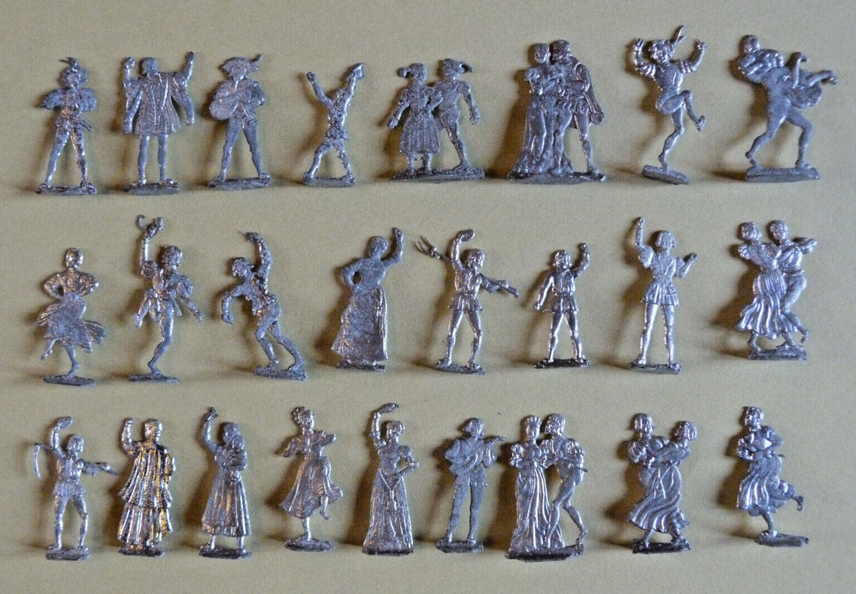 Petits soldats etain peints français moyen age