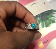 Turquoise Ring 925 Sterling Silver Band Statement Ring Handmade Ring All size