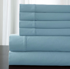 ELITE 100 COTTON 350 T/C CAMDEN SOLID SHEET SET, SKY BLUE, TWIN XL DM