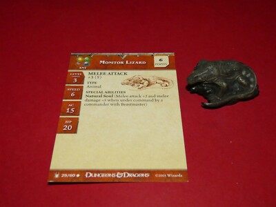 D&D Miniatures: Underdark 29/60: Monitor Lizard with Card