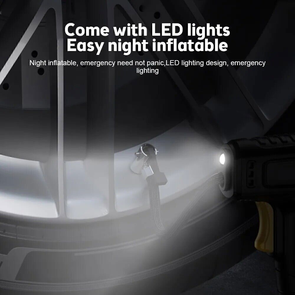 Hand Rechargeable Pump Cordless Digital Car Tire Inflator Tire Air Compressor US