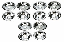Drip Pan 3 Sets Chrome for Frigidaire Range Oven - 2 x 316048413  2 x 316048414