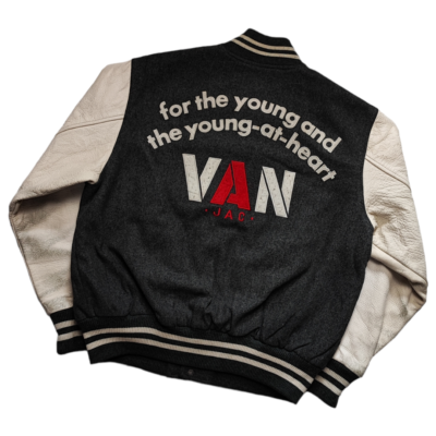 Vintage Van Jac Wool Mix Leather Sleeves Varsity Jacket | eBay