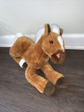 Vintage Animal Alley Mustang Horse Plush Brown 15" Toys R Us 2000 Flop Palamino