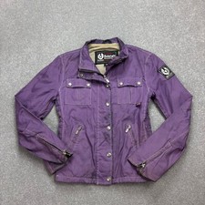 Belstaff Jacket Womens Size 12 X Small Purple Gangster Racer UK Military Lady*