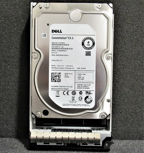 9PR63 DELL ST4000NM0033 CONSTELLATION 4TB 7.2K RPM 6Gb/s 3.5" SATA Hard Drive