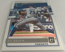 2020 Donruss Optic Baseball T.J. Zeuch Toronto Blue Jays Rated Rookie #86