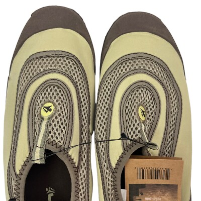 CUDAS Flatwater Sport Slip On Shoes Mens 9 Beach Boat Sports Flex Sole Brown NWT