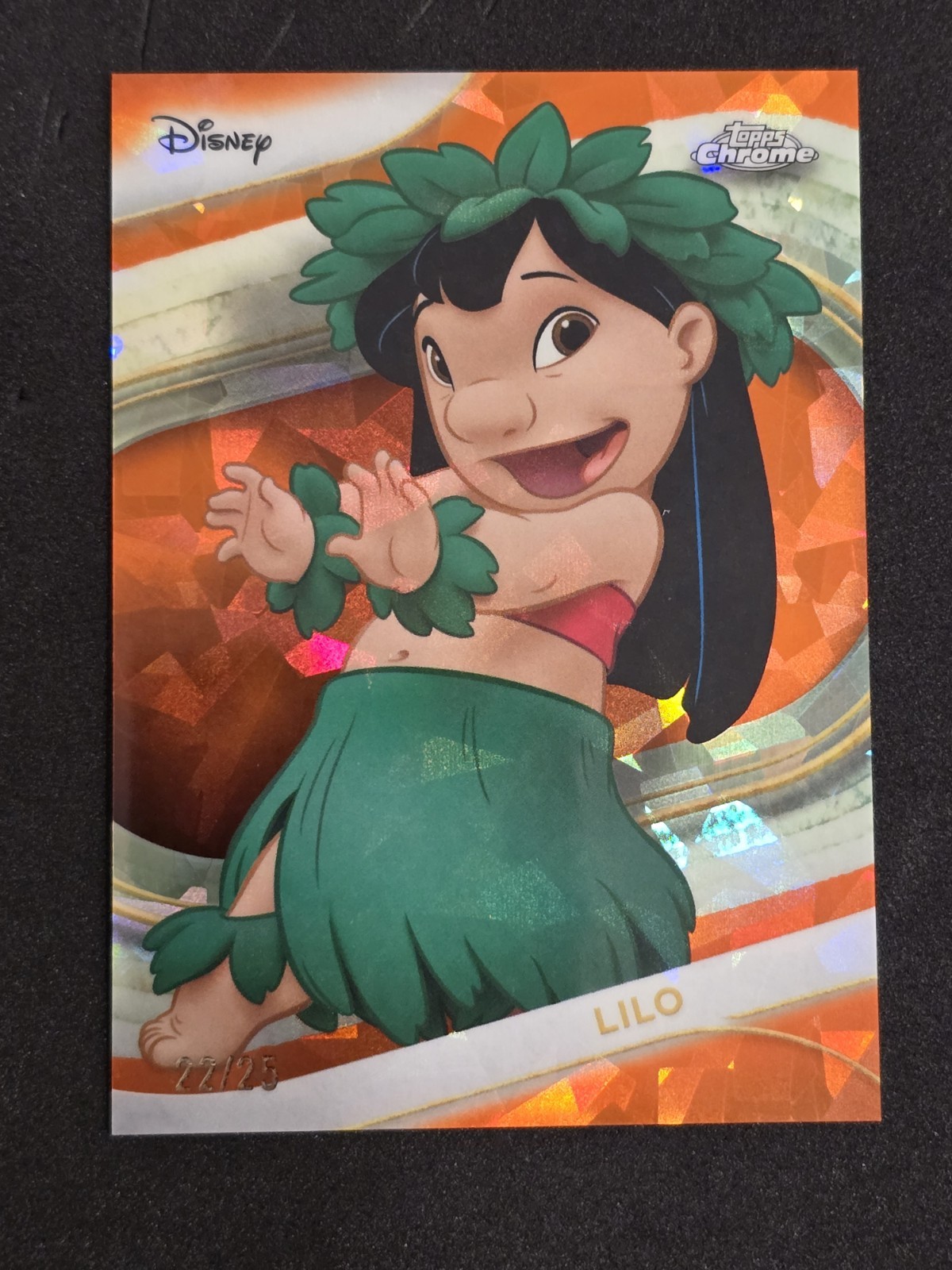 Stitch 2025 Topps Chrome Disney #200 Orange Refractor /25 Price