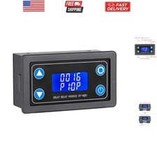 Delay Relay Module, DC 6-30V Timer Relay 12V 24V 0.01s-9999min 50mA Digital T...