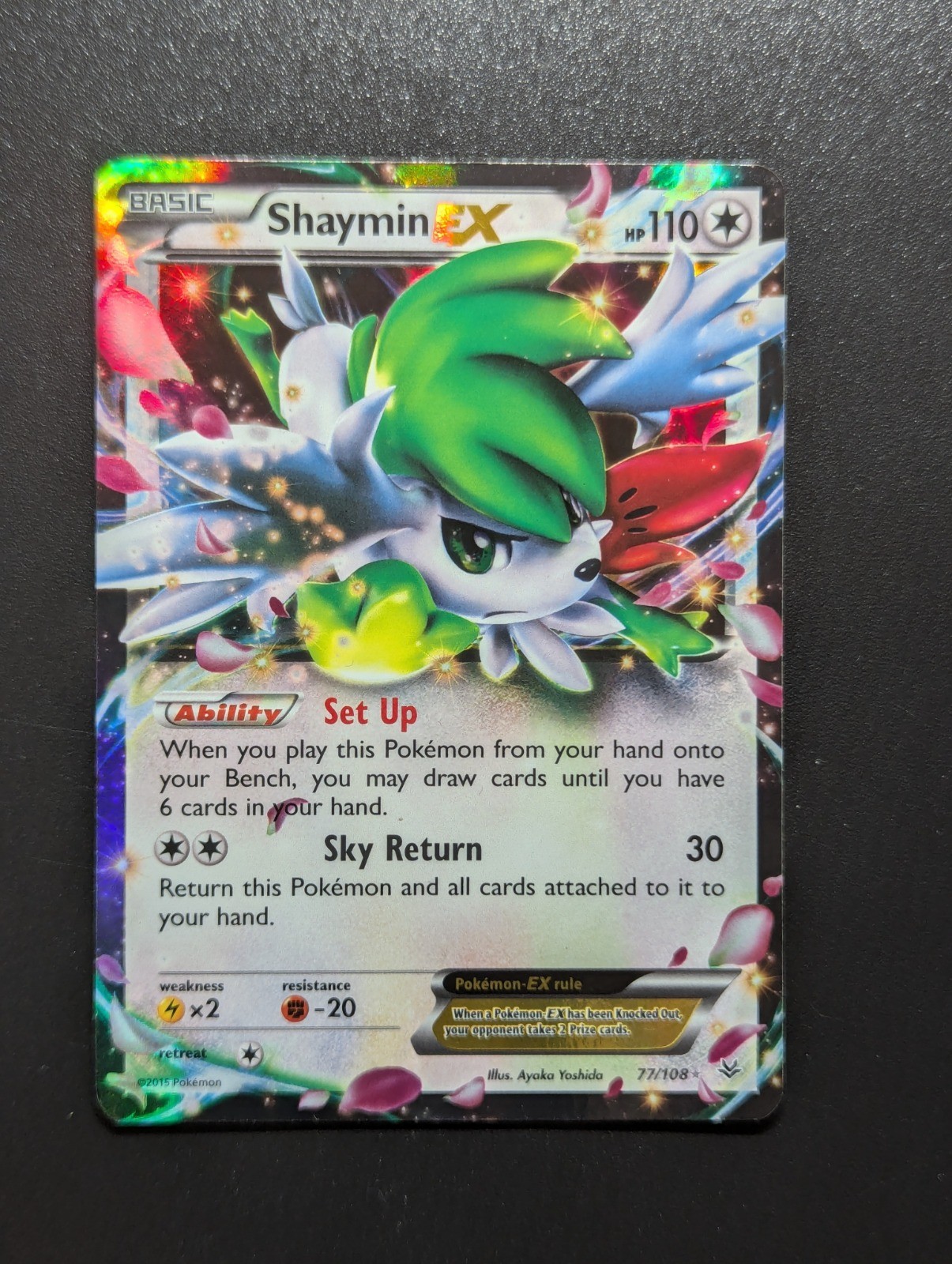 Shaymin EX Holo Ultra Rare XY - Roaring Skies 77/108 NM