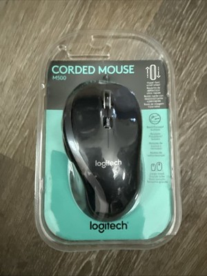 Logitech - M500 Corded Mouse, New/Sealed  