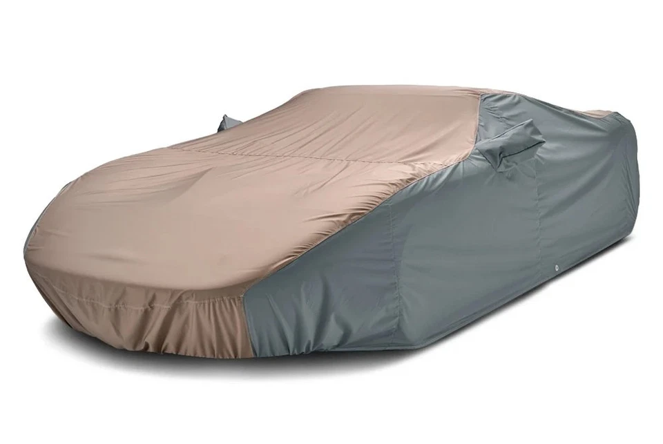 For BMW 325i 87-89 WeatherShield HP Two-Tone Taupe Custom Car Cover w Gray Sides Foto 2 de 4